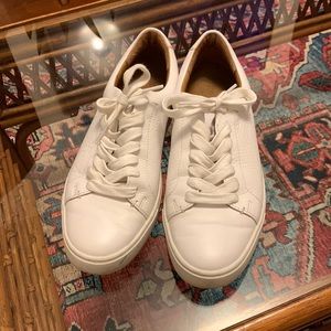 Frye white leather sneakers size 9.5